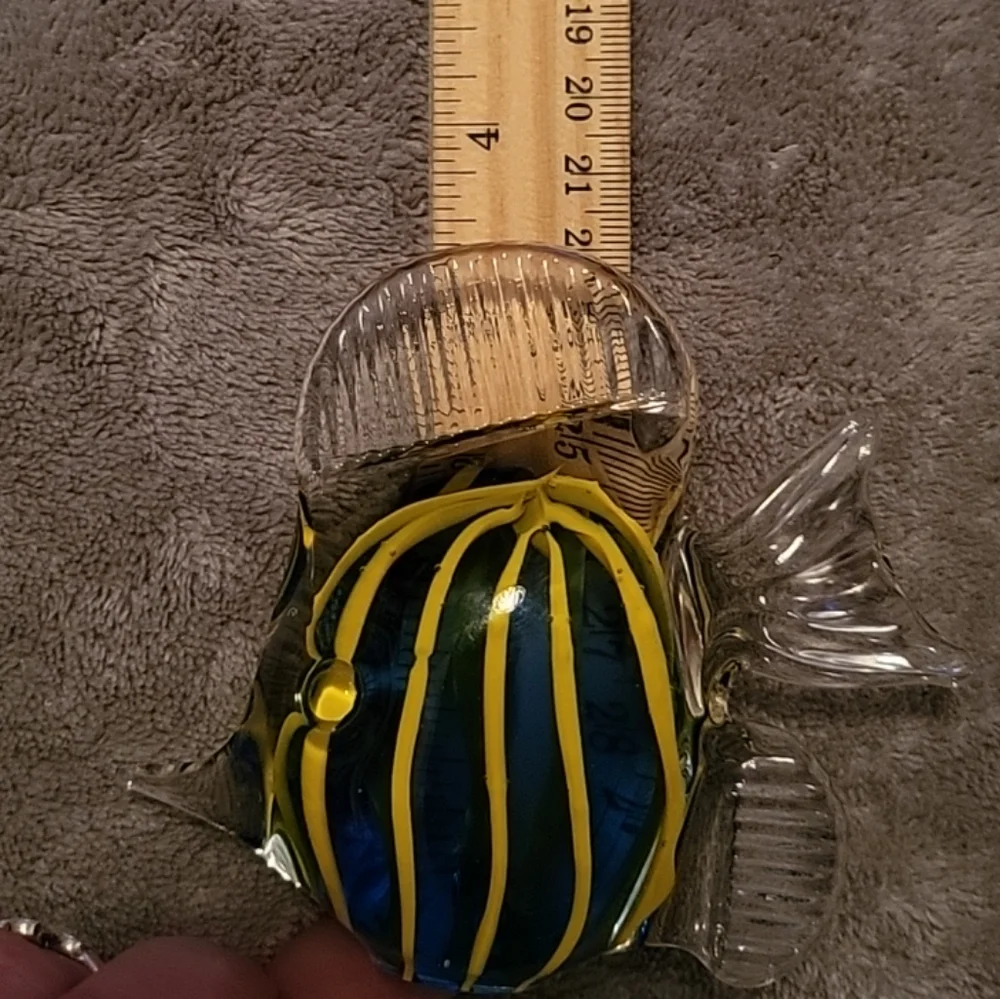 3 Colorful Glass Fish Ornaments
